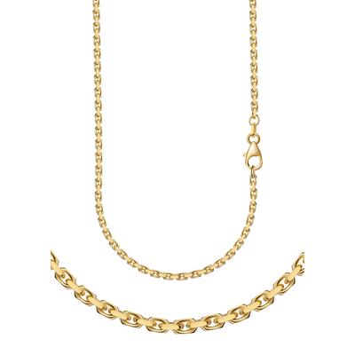 Collierkettchen FIRETTI "Schmuck Geschenk Gold 333 und 585 Armband Kette Ankerkette diamantiert" Gr. 42, gold (gelbgoldfarben), Halsketten, Damen, 42, Gelbgold 333, B: 3mm, Made in Germany, B:3mm Image