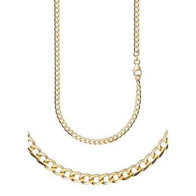 Collierkettchen FIRETTI "Schmuck Geschenk Gold 333 u. 585 Armband Kette Panzerkette diamantiert" Gr. 45, gold (gelbgoldfarben), Halsketten, Damen, 45, Gelbgold 333, B: 5mm, Made in Germany, B:5mm Image