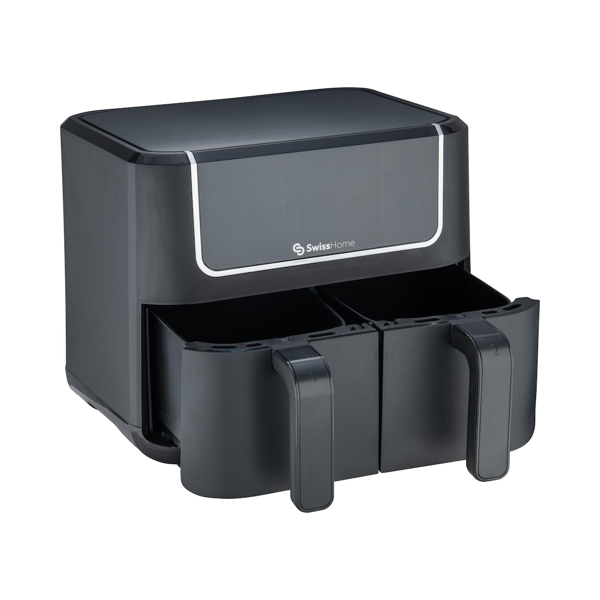 Swiss Home - 2100-W-Heißluftfritteuse mit zwei 3-Liter-Fächern und 8 Kochprogrammen Image