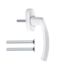 ID Dinkel Fenstergriffe Weiß 8 Stück Ergonomisch Aluminium Balkontürgriff außen Terrassentür Griff Image