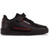 Sneaker LOTTO, Kinder, Gr. 26, rot (schwarz, rot), Synthetik, clean, sportlich, Schuhe, - vielseitig zu kombinieren