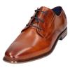 Schnürschuh BUGATTI, Herren, Gr. 45, braun (cognac), Leder, Basic, Schuhe, Business Schuh, Anzugschuh mit feinem Blockabsatz