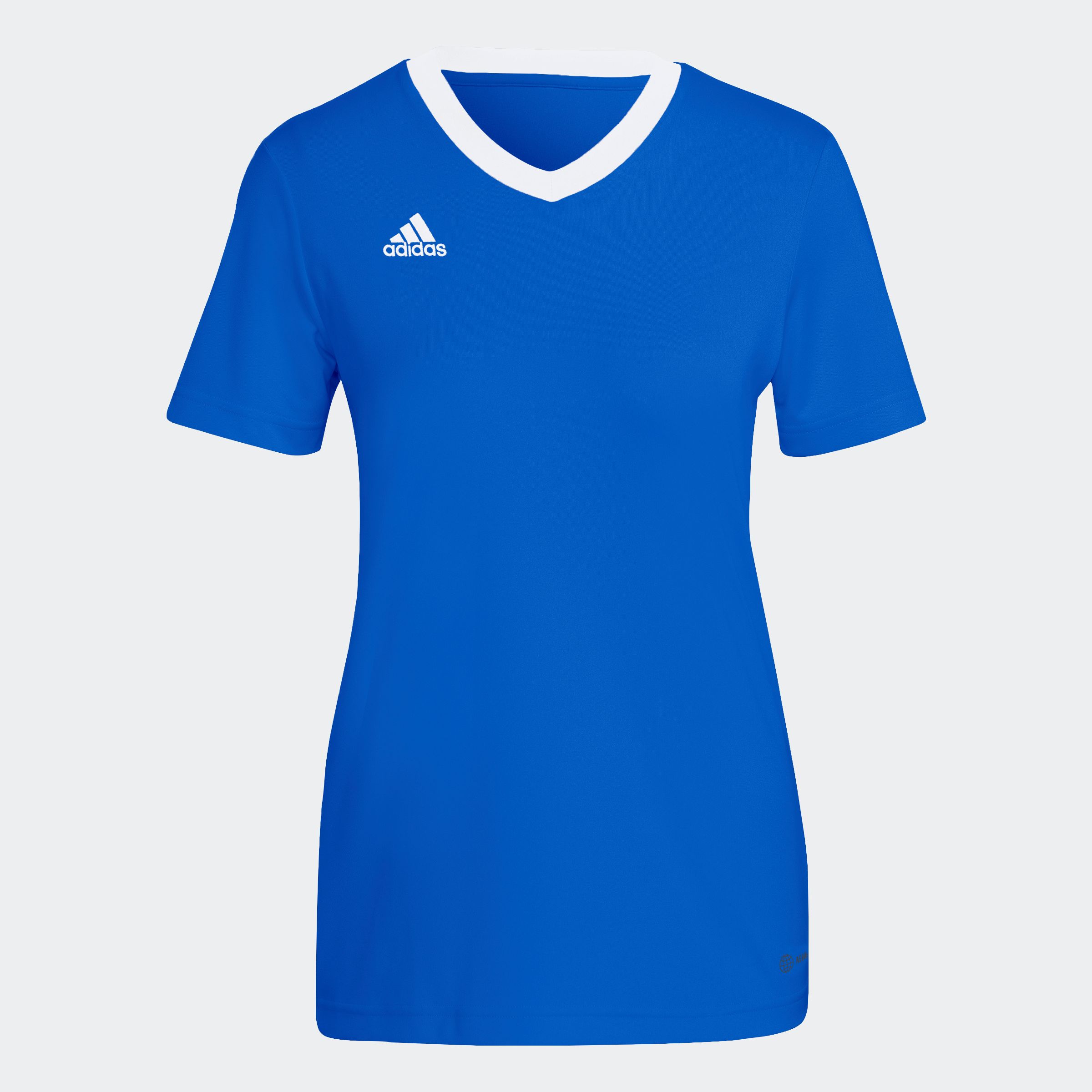 Fußballtrikot ADIDAS PERFORMANCE "ENT22 JSY W", Damen, Gr. XL, blau (royal blau), Obermaterial: 100% Polyester, V-Ausschnitt, Trikots Fußballtrikot