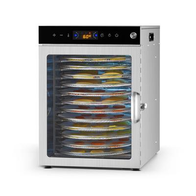 UIMOSO Food Dehydrator Machine, Stainless Steel Trays, Electric Food Dryer with Adjustable Temperature & 24-Hour Timer