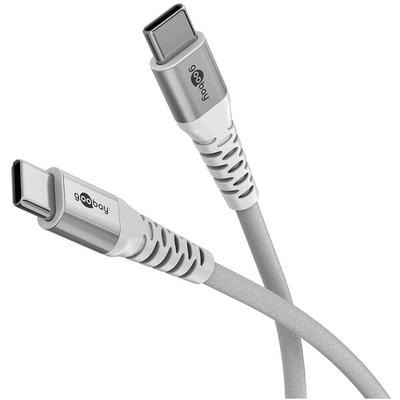 goobay USB-Textilkabel USB 2.0 C-Stecker 2.0 m weiß