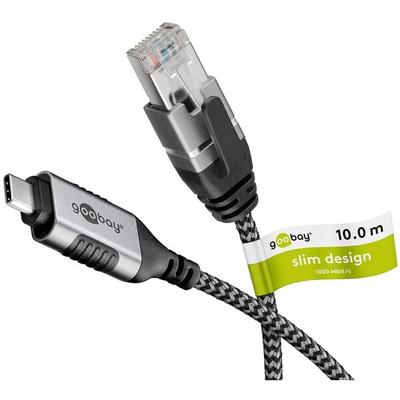 goobay Adapterkabel USB-C 3.1/RJ45 silber, schwarz 10.0 m Image