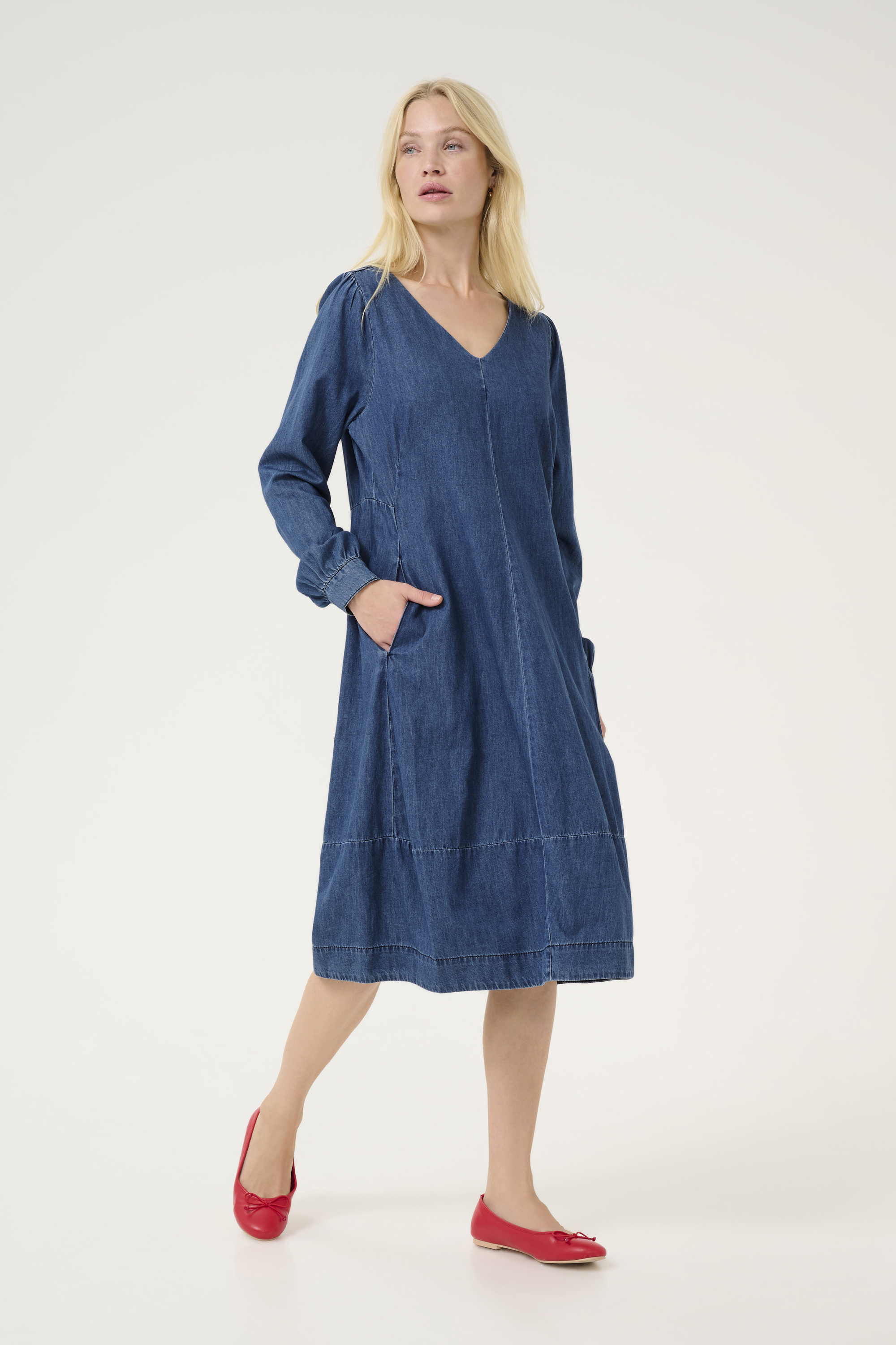 Kleid Lockerer Fit Dunkelblaue Wäsche dark blue Image