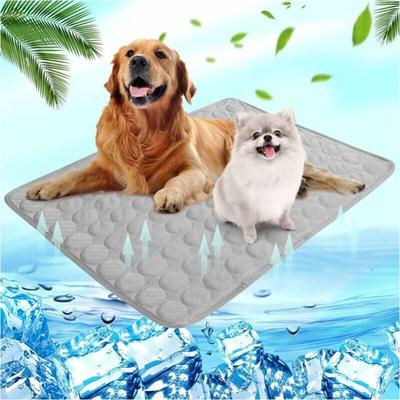 70 x 55 cm) Kühlmatte für Hunde und Katzen – selbstkühlend für den Sommer – waschbar – wasserdichte Image