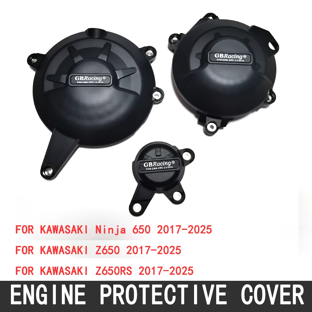 Z650, Z650RS & Ninja 650 2017–2025, Motorabdeckungssatz, Schutzabdeckung, Motorschutz ​ Für KAWASAKI SCHUTZBUNDLE Image