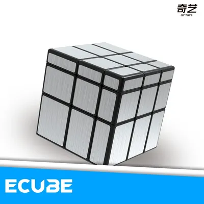 [ECube] QiYi Spiegelwürfel 3x3x3 Magic Speed Cube Silber Gold Professionelle Puzzlewürfel Spielzeug für Kinder Spiegelblöcke 3x3 Würfel Image