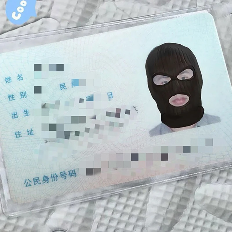 Spoof porta carte di credito trasparente porta biglietti da visita per autobus porta carte di credito porta carte di credito porta carte di identità