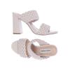 Steve Madden Damen Sandale, Gr. 37, cremeweiß, Kunstleder