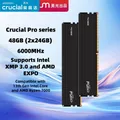 Kit RAM Crucial Pro DDR5 da 48 GB (2x24 GB), 6000 MHz (o 5600 MHz o 5200 MHz o 4800 MHz) Memoria desktop UDIMM 288 pin - Nero