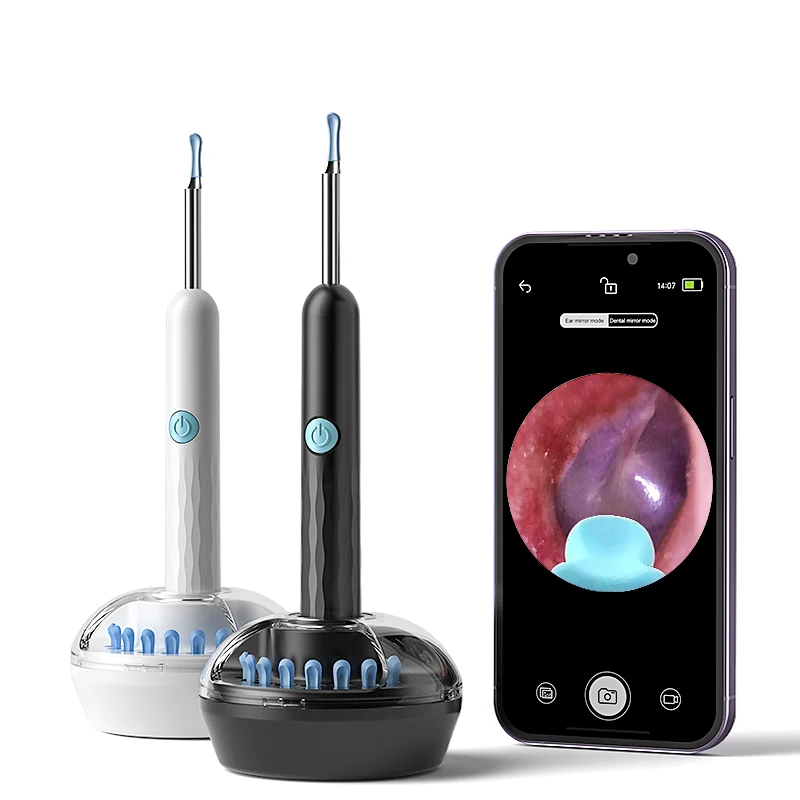 Ultradünnes 4,2-mm-Endoskop 1080P HD WiFi-Otoskop für iOS/Android Visuelles Ohrumfang Ohrpflücker mit Ohrenschmalz-Reinigungswerkzeugen Image