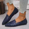 Neue Wohnungen für Damen, einfarbige Lederschuhe, flacher Absatz, schwarze Wohnungen, flacher Mund, weiche Sohle, Arbeitsschuhe, spitze Zehen, Größe 36–43
