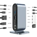 HUB USB3.0 a Multi 4K HDMI Monitor Convertitore video RJ45 Ethernet VGA Adattatore Docking Station Splitter per laptop per MacBook Air