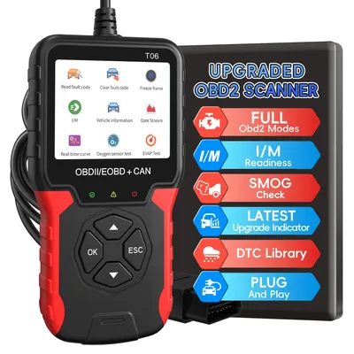 Auto Accessories OBD2 Scanner T06 Check Engine System Code Reader Multi-language Support Car Diagnostic Tool Battery Tester