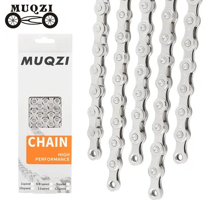 MUQZI Bike Chain 8/9/10/11/12 Speed 116 126 Links Bicycle Chain 1/2 x 11/128 Inch 1/2 x 3/32 Inch