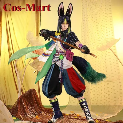 Cos-Mart Spiel Genshin Impact Tighnari Cosplay Kostüm Mode Kampf Uniformen Aktivität Party Rollenspiel Kleidung Image