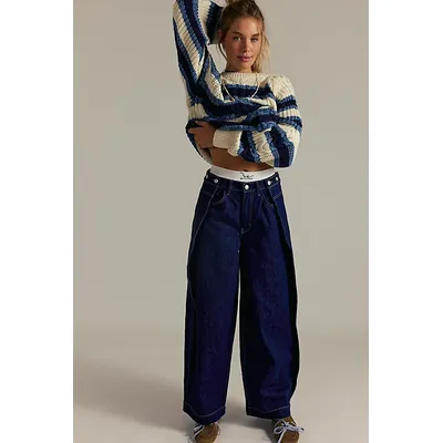 We The Free High Street Trouser Jeans at Free People in Boutique Blue, Size: 32