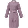 Bademantel TOM TAILOR HOME "Kimono COLOR BATH" Gr. S, lila (cozy mauve), S, Frottier, Hausmäntel
