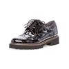 Schnürschuh GABOR "Gabor Halbschuhe Nappaleder", Damen, Gr. 41, schwarz (schwarz lack), Nappaleder, casual, Schuhe