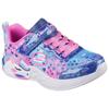 Sneaker SKECHERS "UNICORN DREAMS", Kinder, Gr. 27, bunt (navy, multi), Textil, Lederimitat, kontrastfarbene Details, animal-print, casual, Schuhe, Klettschuh mit Einhorn, Größenschablone zum Download