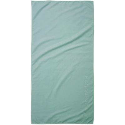 Sporthandtuch TOM TAILOR HOME "Fitnesstuch COLOR BATH", grün (fresh sage), B:70cm L:140cm, Microfaser, Mikrofaser, Handtücher (Packung), Logo Prägung, Mikrofaser, weich, schnell trocknend
