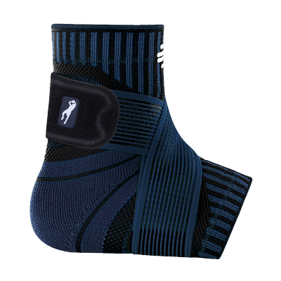 Sprunggelenkbandage BAUERFEIND "Sports Ankle Support rechts", Herren, Gr. XL, blau (navy), Obermaterial: 57% Baumwolle, 41% Polyester, 2% Elasthan, Bandagen Image