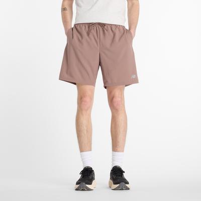 Laufshorts NEW BALANCE "Sport Essentials Short 7", Herren, Gr. XL, N-Gr, earth shadow, Stoff, Obermaterial: 100% Polyester, sportlich, Hosen, elastischer Bund Image