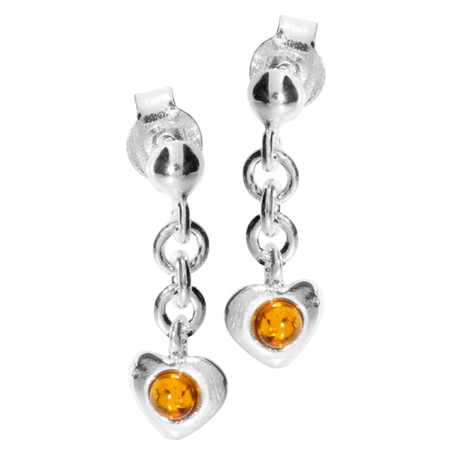 Paar Ohrhänger OSTSEE-SCHMUCK "Ostsee-Schmuck Ohrhänger Miniherz Ohrhänger Miniherz", weiß, Ohrringe, Damen, 20 x 6mm, Silber 925 (Sterlingsilber)