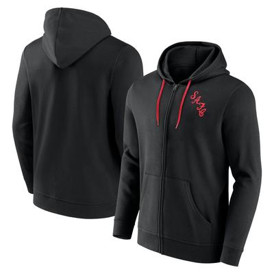 Sunderland Essentials Kapuzenpullover mit kleinem Wappen und durchgehendem Reißverschluss – Schwarz – Herren Image
