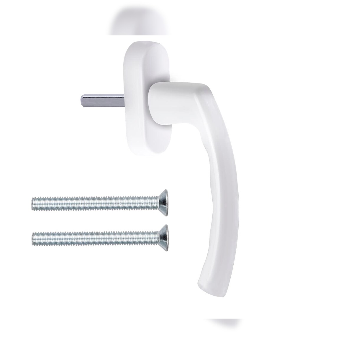 ID Dinkel Fenstergriffe Weiß 10 Stück Ergonomisch Aluminium Balkontürgriff außen Terrassentür Griff Image