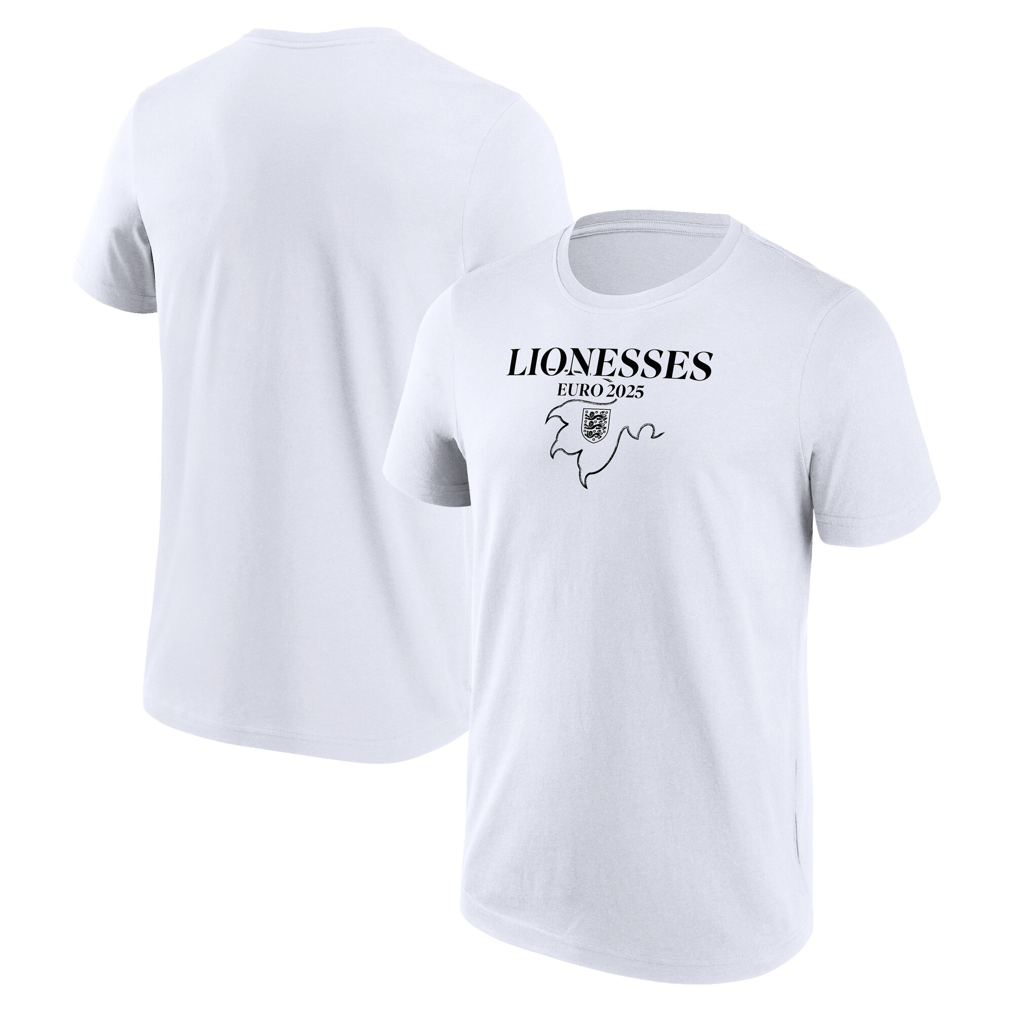 England EM 2025 Grafik-T-Shirt – Weiß – Unisex Image