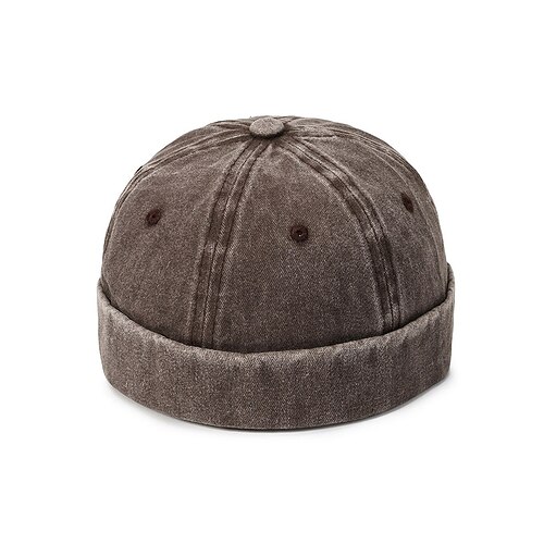 Docker-Mütze mit Umschlag für Herren im Vintage-Stil – verstellbare Polyester-Arbeitsmütze für urbane Streetwear, Freizeit und Outdoor Image