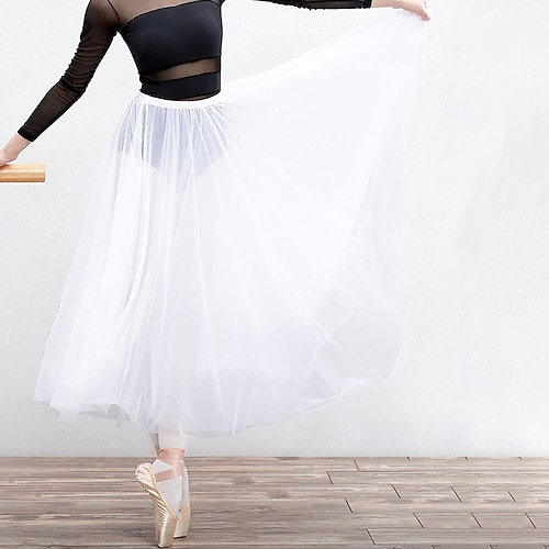 atmungsaktive Ballettröcke aus festem Tüll für Damen, Training, Leistung, hoher Tüll Image