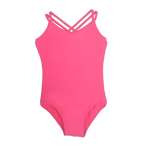 Tanzkleidung für Kinder Gymnastik Ballett Gymnastikanzug / Einteiler Pure Farbe Mädchen Ausbildung Leistung Ärmellos Polyester Baumwolle Image