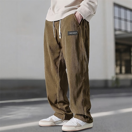 Herren Jogginghosen Jogginghose Laufhosen Kordelzug Elastischer Bund Hosen Lässig Sport Outdoor Frühling Herbst Baumwolle Schnelltrocknend Leicht Atmungsaktiv Tennis Joggen Laufen Normale Passform Image