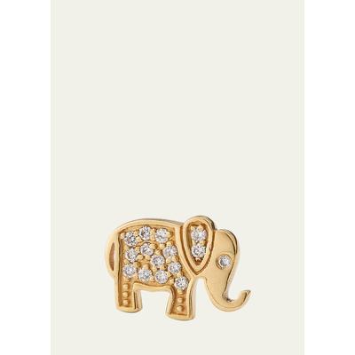 Sydney Evan 14k Yellow Gold Diamond Elephant Stud Earring, Single