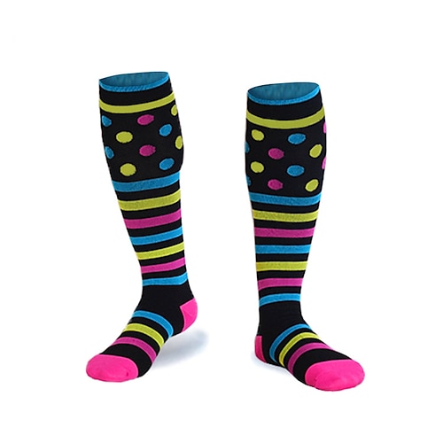 3 Paar Unisex-Sport-Kompressionssocken, elastische Wadensocken mit langem Schlauch für Damen und Herren, athletische Drucksocken zum Laufen und Seilspringen Image