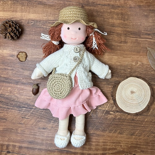 Baumwollkörper Waldorfpuppe Puppe Künstler handgemachte Mini-Anziehpuppe DIY Halloween Geschenkbox Verpackung Segen für Weihnachtsgeschenke Image