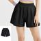 Damen Einfarbig Laufshorts Tennishose 1 Stück Kurze Hose Sportlich Breiter Bund Reduziert Reibung Elastisch Fitness Berufs Tennis Laufen Fitness Shorts Schwarz Purpur Khaki Spandex Tennisbekleidung