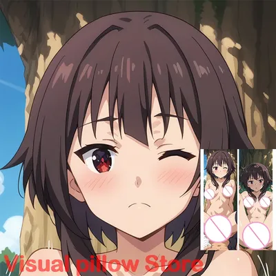 Dakimakura Anime Megumin Doppelseitiger Druck Lebensgroßer Körperkissenbezug Kissenbezug für Erwachsene Image