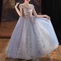 Kinder Mädchen Pailletten Kurzarm Leistung Hochzeit Festzug Elegant Süß Baumwolle Maxi Partykleid A Linie Blumenmädchen Kleid Sommer Frühling 3-12 Jahre