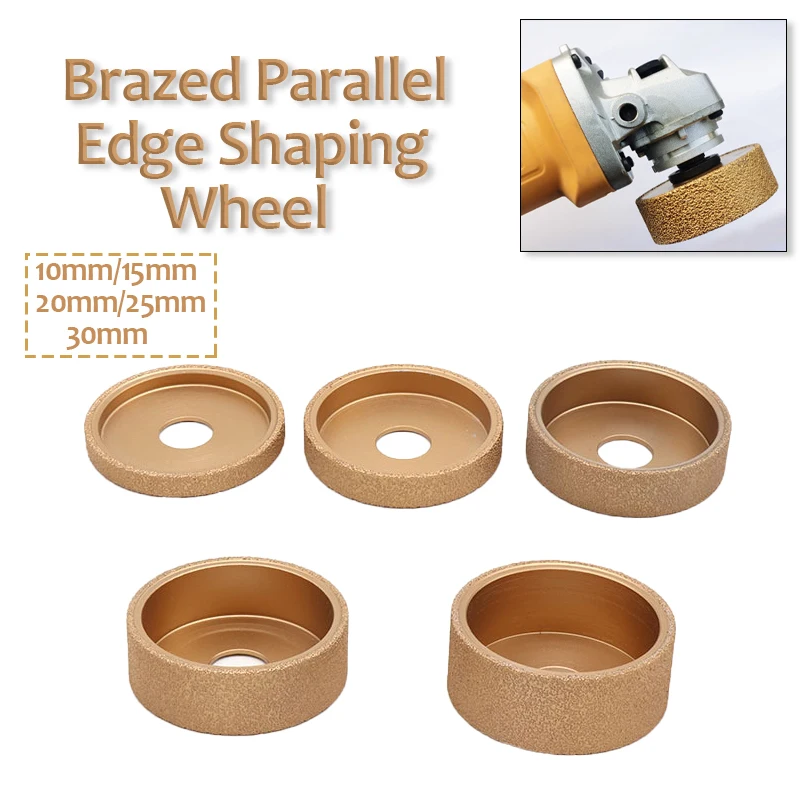 1 Stück Parallelprofil-Formrad, 20 mm Dorn, vakuumgelötete Diamantkanten, Rad für Fliesen, Quarzstein, Marmor, Granit, Stein Image