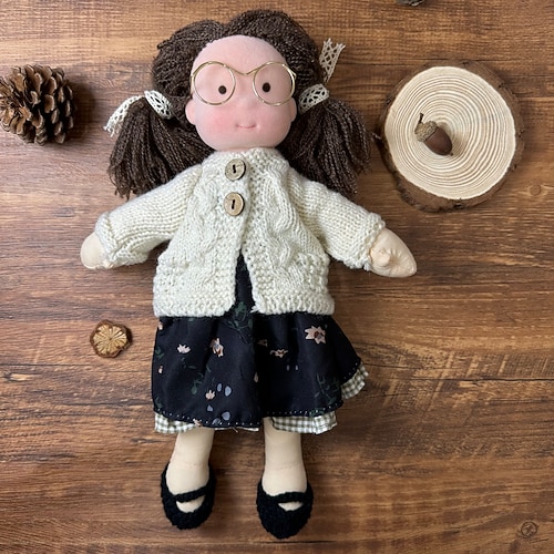 Baumwollkörper Waldorfpuppe Puppe Künstler handgemachte Mini-Anziehpuppe DIY Halloween Geschenkbox Verpackung Segen für Weihnachtsgeschenke Image