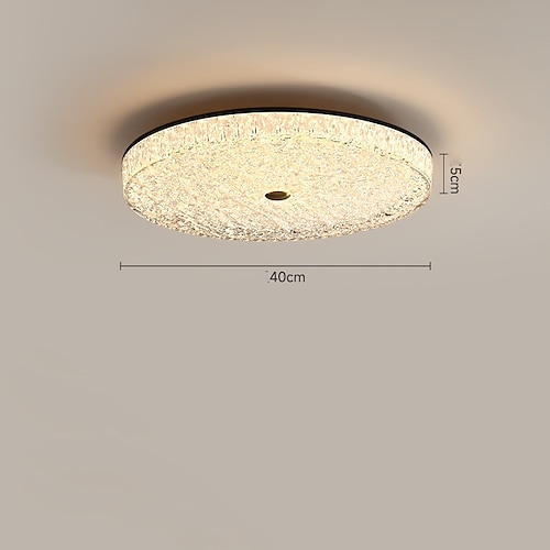 LED-moderne minimalistische runde Deckenleuchte für Schlafzimmer Wohnzimmer stufenloses Dimmen mit Fernbedienung Image