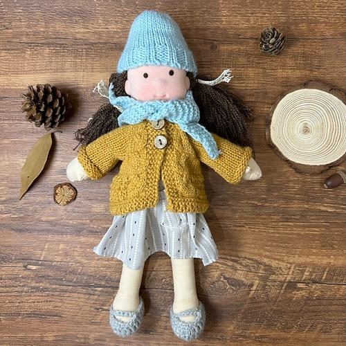 Baumwollkörper Waldorfpuppe Puppe Künstler handgemachte Mini-Anziehpuppe DIY Halloween Geschenkbox Verpackung Segen für Weihnachtsgeschenke Image