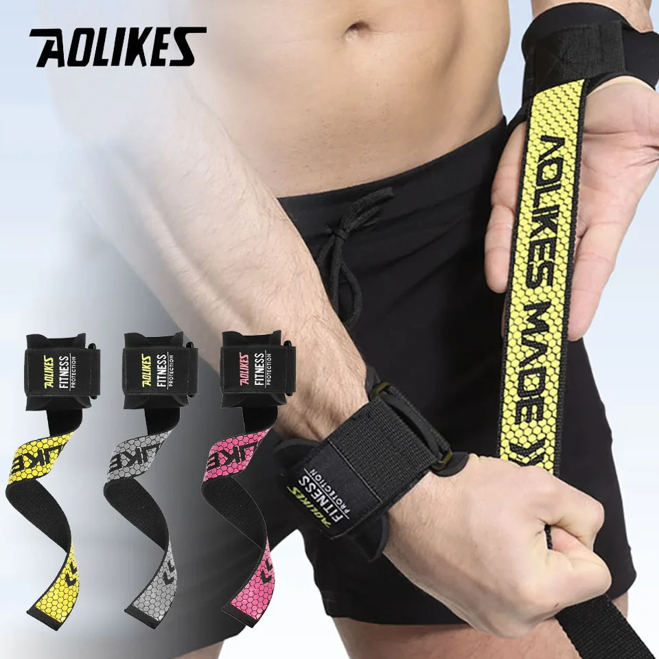 AOLIKES Heben Handgelenk Riemen Gewichtheben Bodybuilding Powerlifting Krafttraining Fitness Hanteln Workout Handgelenk Unterstützung Image