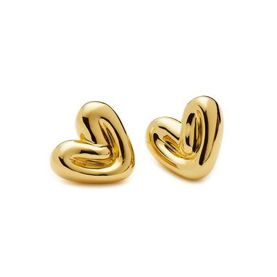Missoma Puffy Heart 18kt Gold-plated Stud Earrings
